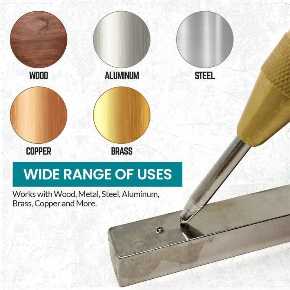 Automatic Center Pin Punch Spring Loaded Marking Starting Holes Tool HSS Center Punch Stator Punching Woodwork Tools Drill Bit