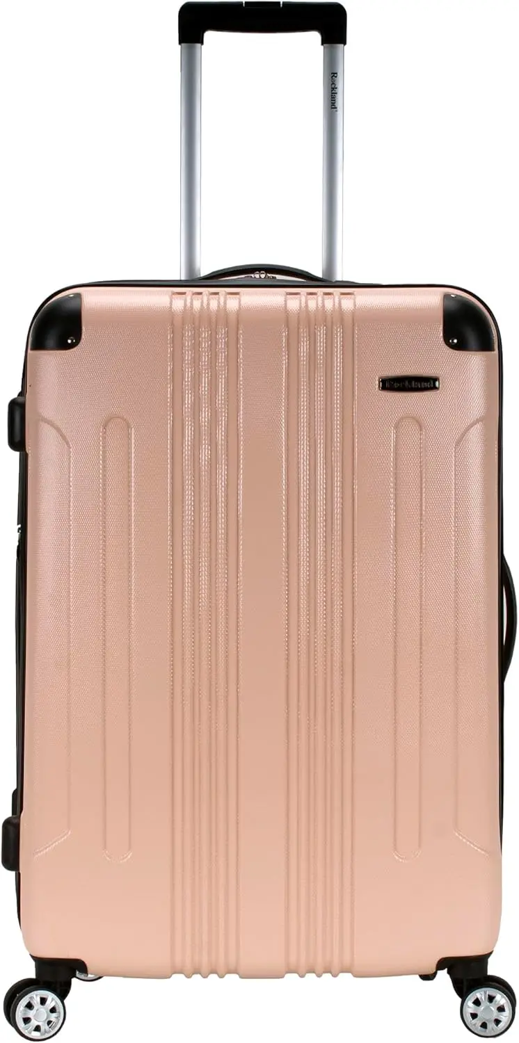 

Расширяемый жесткий чемодан-спиннер, цвет шампань, большой 28-дюймовый чемодан для путешествий