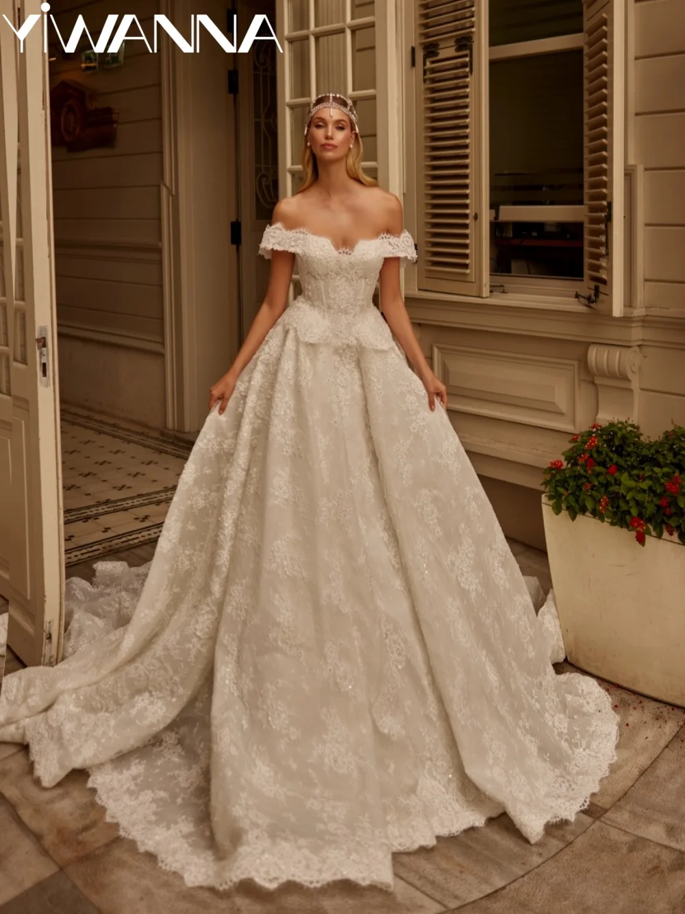 Ivory Delicate Beaded Lace Wedding Dress Princess Dreamy Off Shoulder Bridal Gown 2026 Customized Exquisite Dresses For Bride