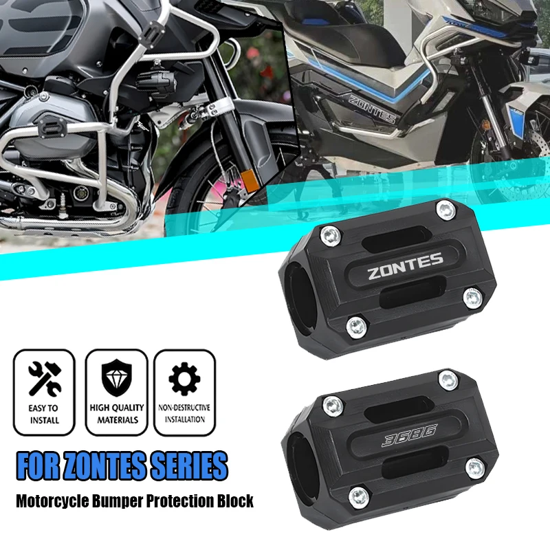 Para Zontes 368G/E/M/D/K ZT125 G1 310V ZT 125U ZT250R 310V/X/T/R 703FADV 703RR MOTO bloque de protección de parachoques de motor anticolisión