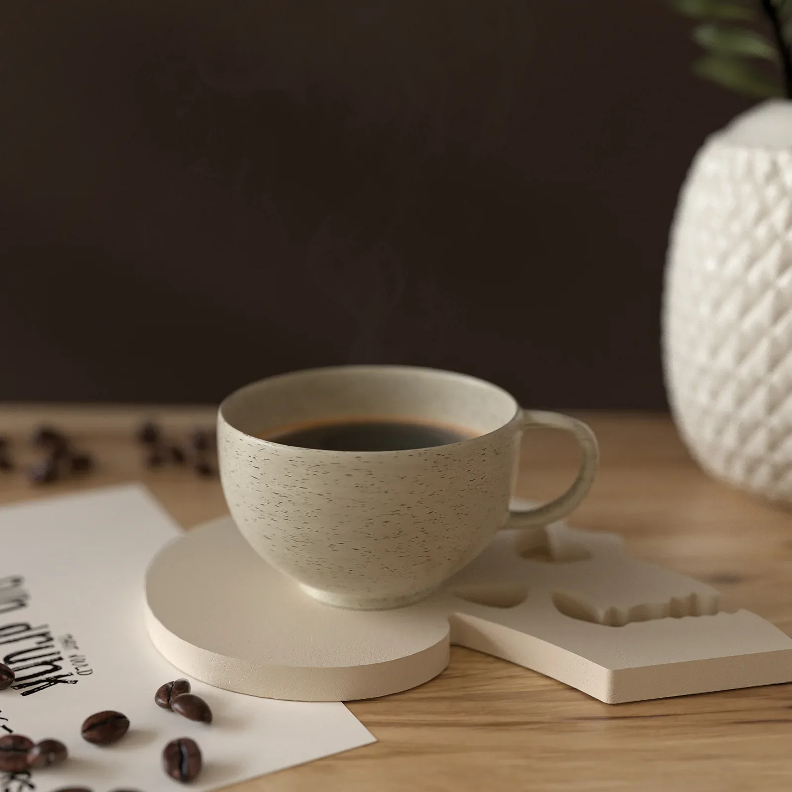 Подставка для головы скелета, силиконовая форма, сделай сам, эпоксидная смола, коврик для кофейной чашки с полкой для хранения, форма для Хэллоуина, декор, ремесло, ручная работа