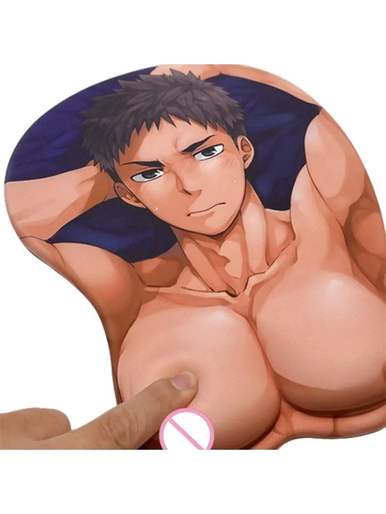 

Upgraded packaging Gaming Anime Mouse Pad Boys Wrist Rest 3D Oppai Silicone Gel Desk Mat