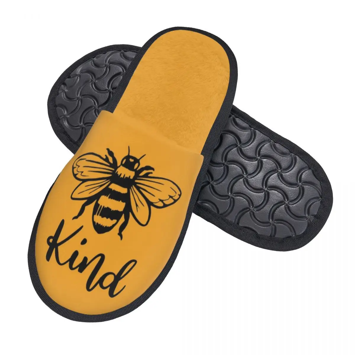 Custom Honey Bee Guest Slippers for Hotel Women Honeybee House Slipper