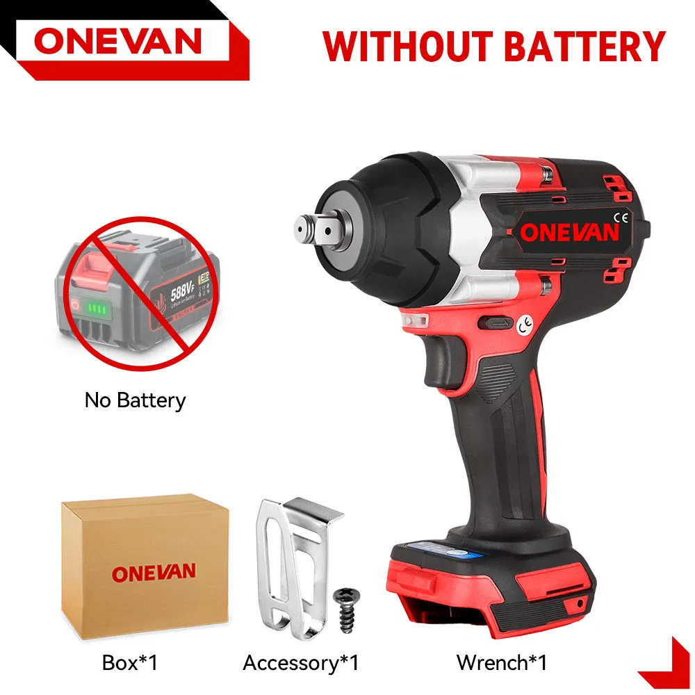 ONEVAN ブラシレス電動インパクトレンチ 1800N·m 1/2インチ