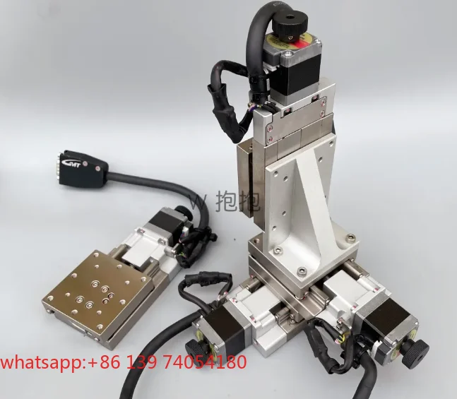 High-precision three-axis electric positioning platform stainless steel XYZ small optical slide table 60 table