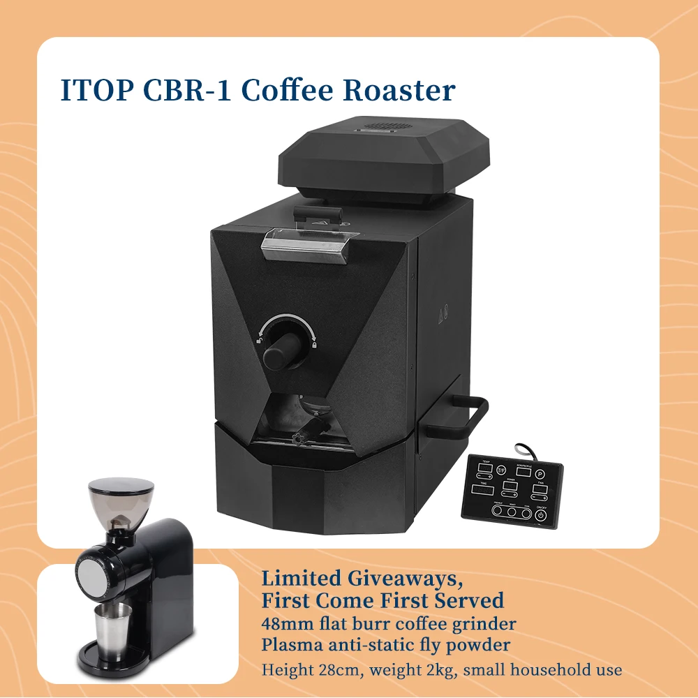 ITOP V1 Kaffeeröster, 500 g, automatische Kaffeeröstmaschine für Haushalt/kleine Café-Geschäfte, erste Timer/erfahrene Benutzer