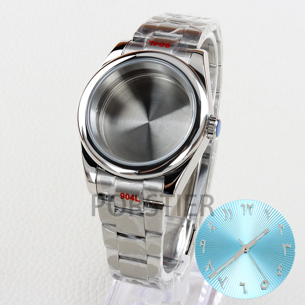 

Silver Nh35 Case Sapphire Glass 28.5mm Dial for Datejust NH35 NH36 Movement Solid 316L Stainless Steel Oyster Brushed Bracelet