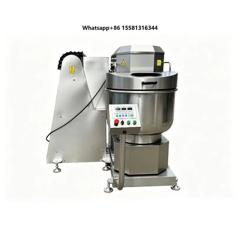 100kg Large Dough Mixer for Food Processing Plants, Stainless Steel Self-Tilting Dough Mixer, Flour Uniform Mixer