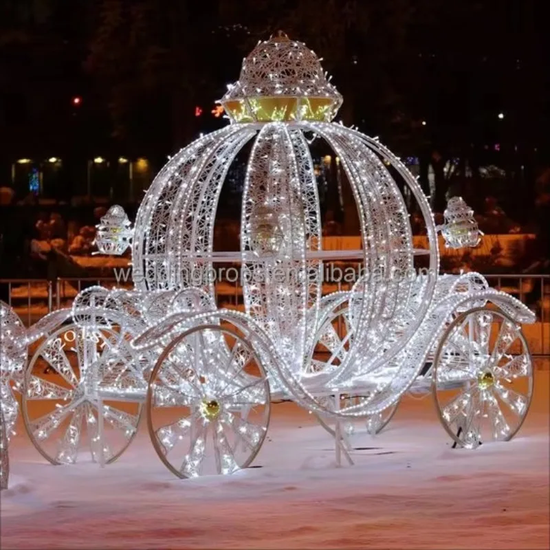 High quality white iron metal wedding drink bar cart elegant champagne carriage wedding decoration