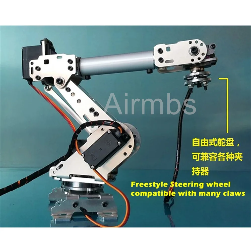 Aluminum 6 DOF Robot Arm with MG996r Servomotor Manipulator Mechanical Arm for Arduino DIY Robotics Toy Starter Kit