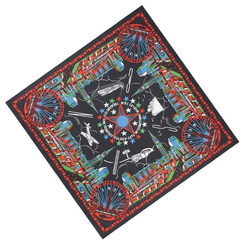 39BD 21'' Citypop Bandana Head Scarf Hip Hop Square Turban Head Scarf for Teenagers