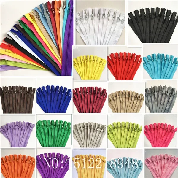 50pcs 45cm (18 Inch)  20/color Nylon Coil Zippers Tailor Sewer Craft Crafter's &FGDQRS #3 close End