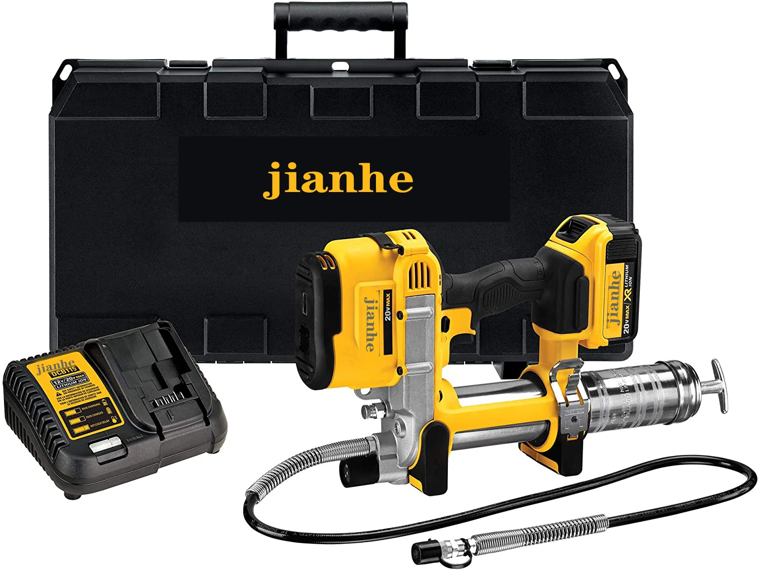 571M1 20V MAX Lithium Ion Grease Gun is equipped with a powerful motor and high power