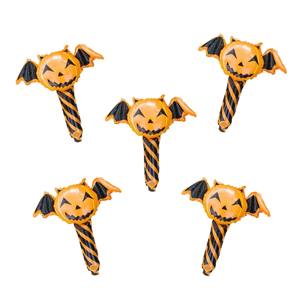 

5Pcs Halloween Bat Balloons Pumpkin Shaped Aluminum Foil Party Supplies Reusable Safe for Kids Decor Halloween Balloons