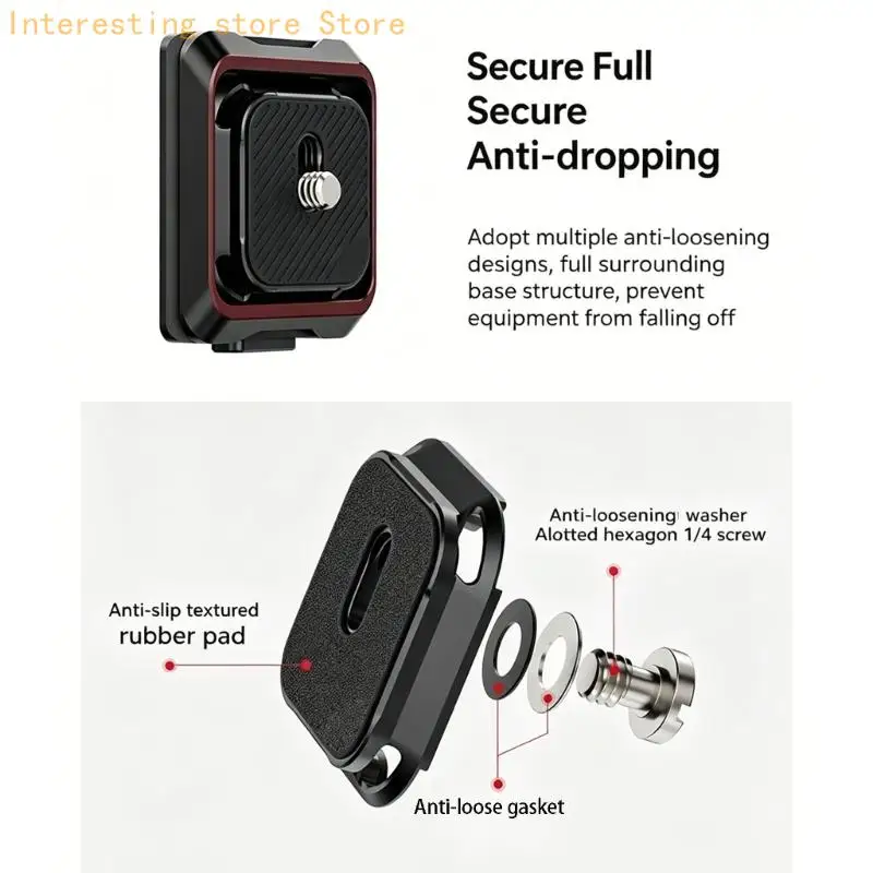 Press-Lock-Release-Plattenadapter mit Kameraeinführung in vier Richtungen 55KC – Detail 8