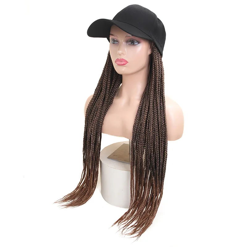 OUCEY Synthetic Crochet Hair Woman Wigs Big Size Baseball Hat Wig 26inch Long Braided Wigs for Women Daily Party Cosplay Female