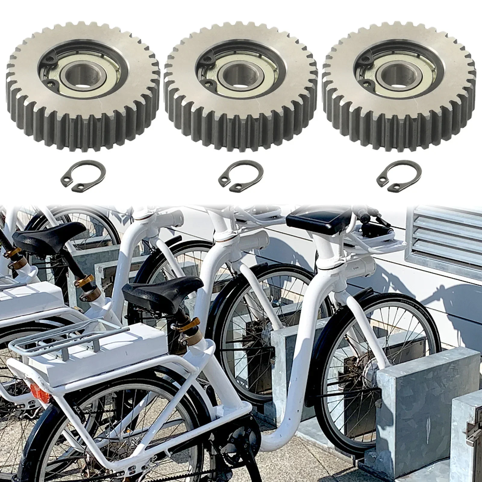 3Pcs Electric Bike Bicycle 36T Steel Motor Gear ForBafang Motors 38mm Steel 36Teeth Electric Scooter