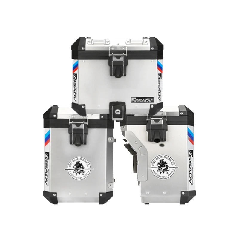 

Suitable for GSADV Aluminum Motorcycle Top Boxes for F750GS Tail Box Case Rear Trunk Side Cases Panniers