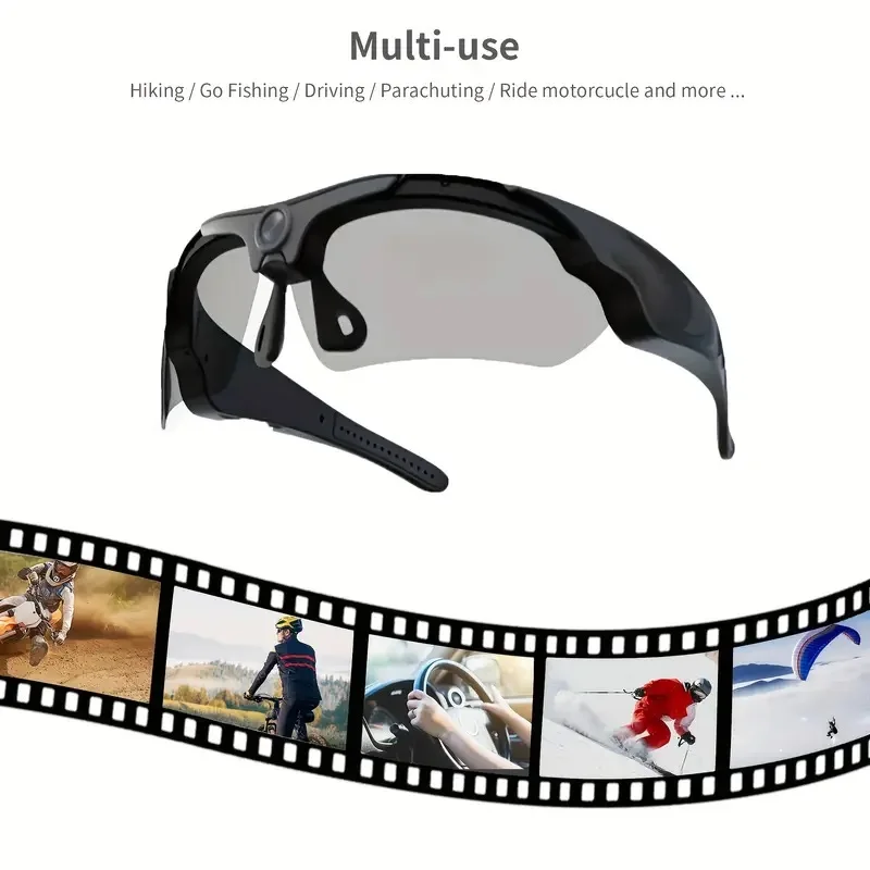 Wearable HD 1080P Camera Outdoor Cycling Glasses Polarized Lens Smart Camcorder Security Protection Video Record Smart Camera