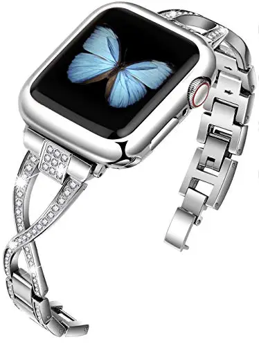Metal Diamond Strap+Case For Apple Watch Band 45mm 41mm Stainless Steel Bracelet Belt For iWatch 8 7 5 4 SE 44mm42mm 40mm Correa