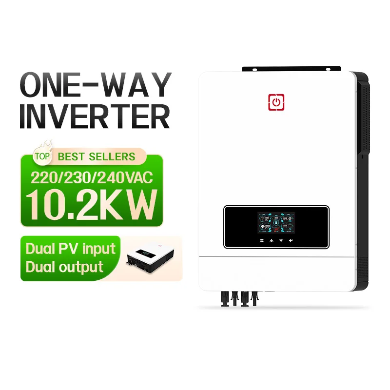 

Настенный однофазный инвертор 10,3 кВт Компактная конструкция для экономии места, преобразователь постоянного тока в переменный ток с чистой синусоидальной волной для домашнего использования
