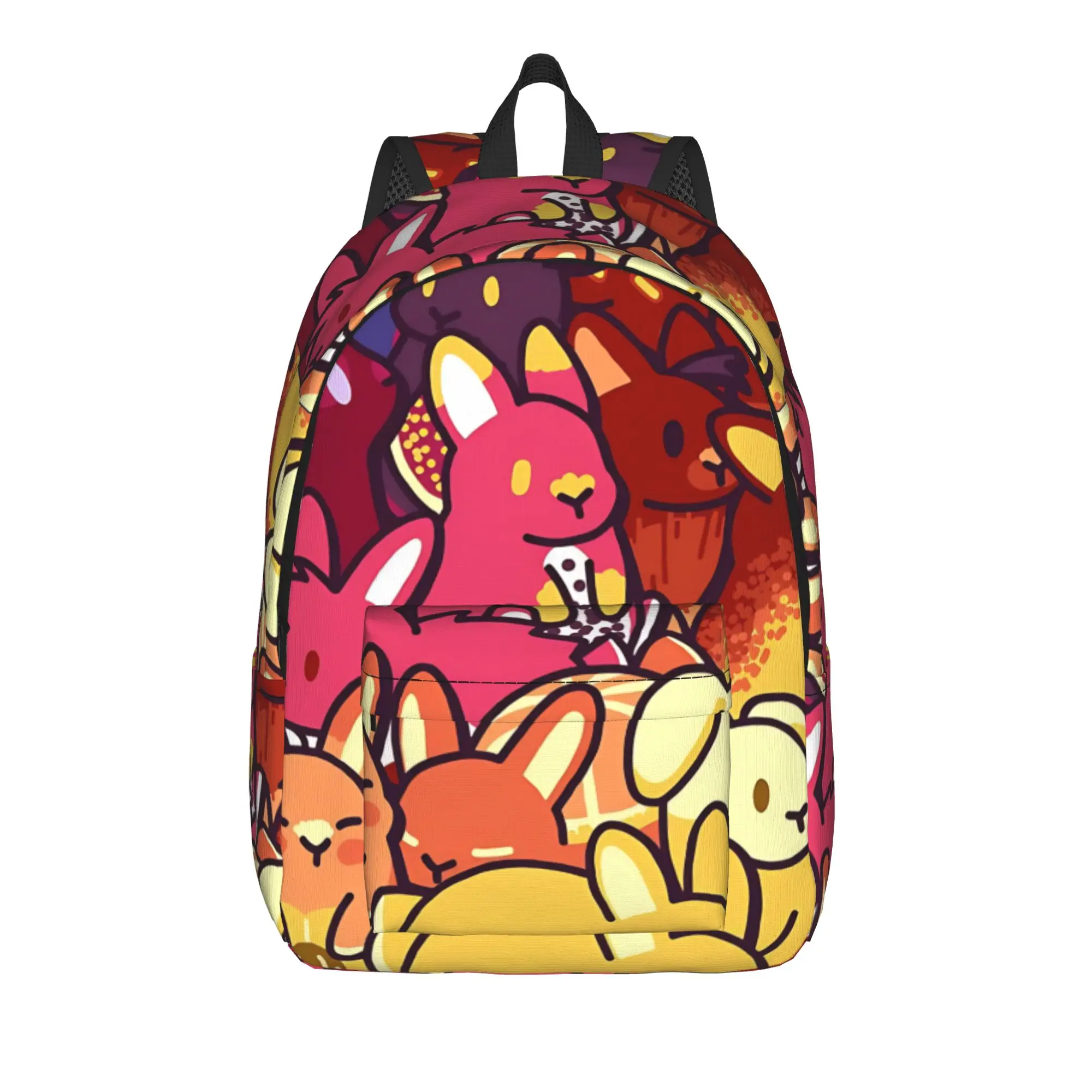 Back to school season Lightweight Fruit Themed Bookbag Bunny Men Women Adult Bookbag Backpack