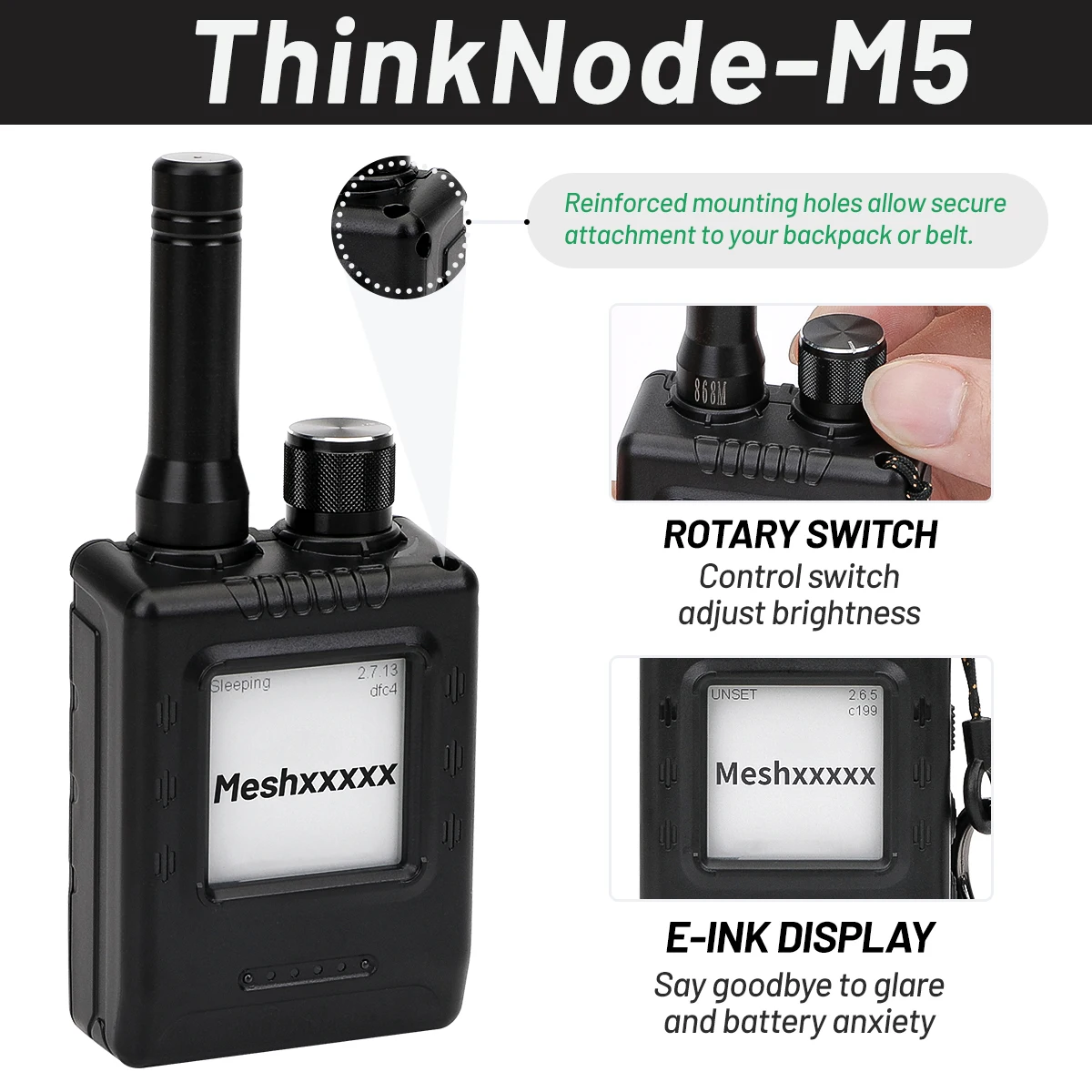 Transceptor LoRa Meshtastic ELECROW con GPS y ESP32 nRF52840 ThinkNode M1, Repetidor de Nodo LoRa Inalámbrico de Largo Alcance ThinkNode M5