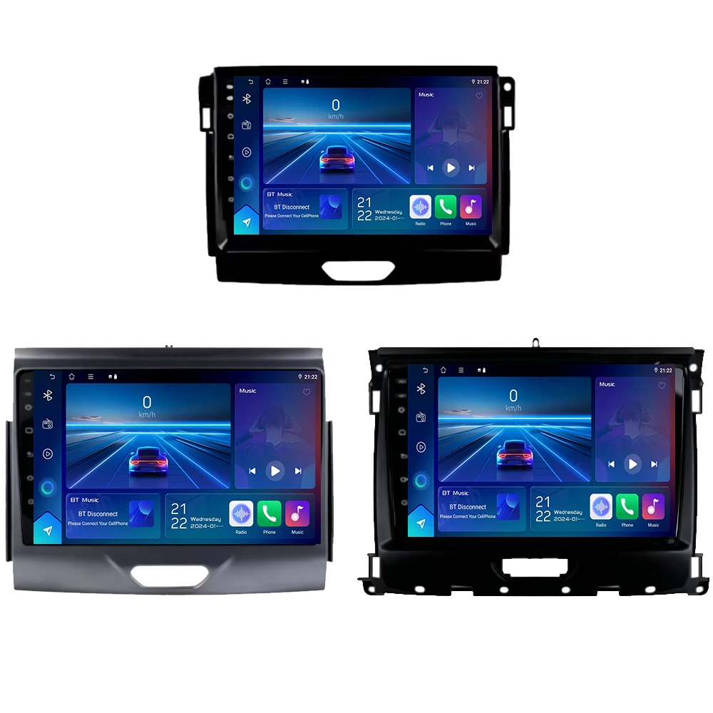 أندرويد 16 لفورد رينجر 2015 2016 2017 2018 2019-2022 راديو السيارة ستيريو QLED شاشة نظام تحديد المواقع الوسائط المتعددة Carplay Autoradio رئيس وحدة #3