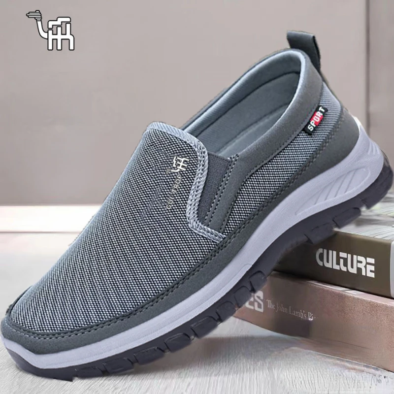 2024 Men Casual Shoes Breathable Soft Bottom Sneakers Men Non-Slip Walking Shoes Comfortable Slip-On Men Loafers tenis masculino