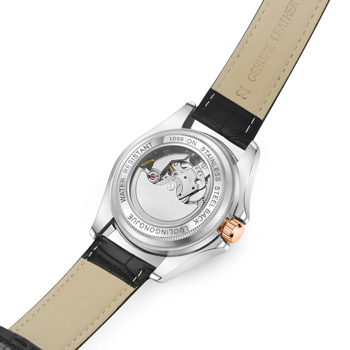 New Luxury Automatic Mechanical Men's Watch, Starry Sky Luminous Dial, Elegant Tourbillon Movement, Ideal for Business or Casual Wear, Perfect Christmas or Birthday Gift, Holiday Gift Watch, No Battery Required