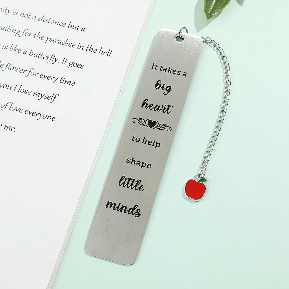 Personalized Bookmark Stainless Steel Metal Bookmark Teacher Gift Men's Book Love Stationery Book Accessories