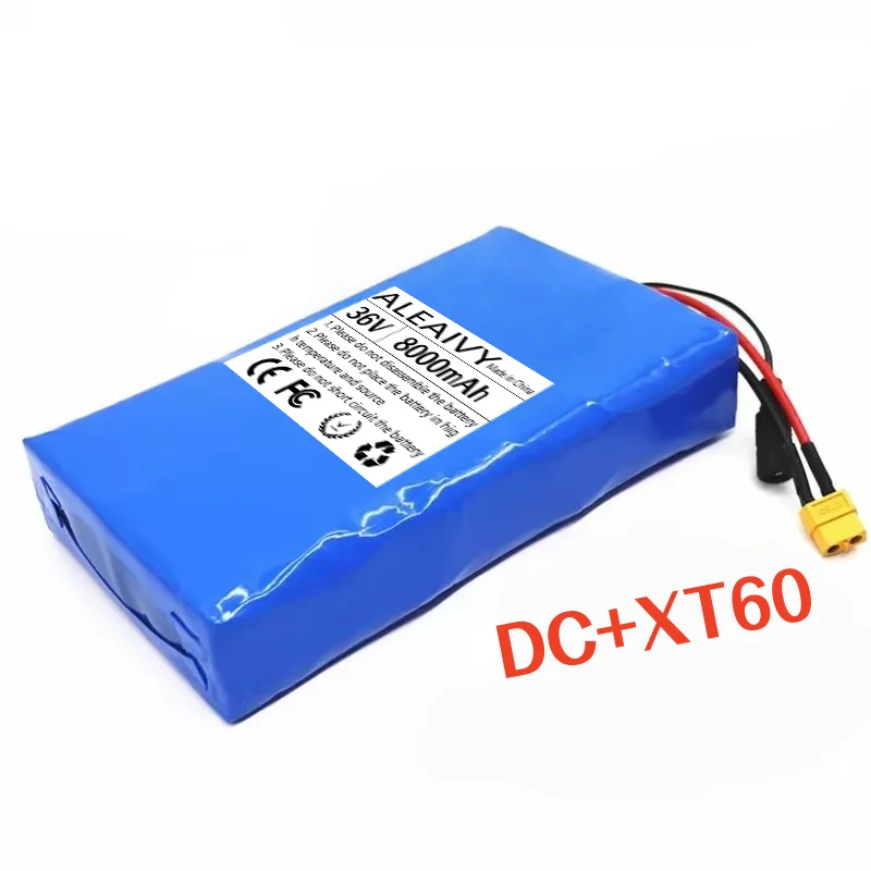 36V 10S2P 8000mAh 18650 lithiumbatterijpakket met ingebouwd BMS-systeem, geschikt voor 42V elektrische woon-werkvervoermiddelen en scooters