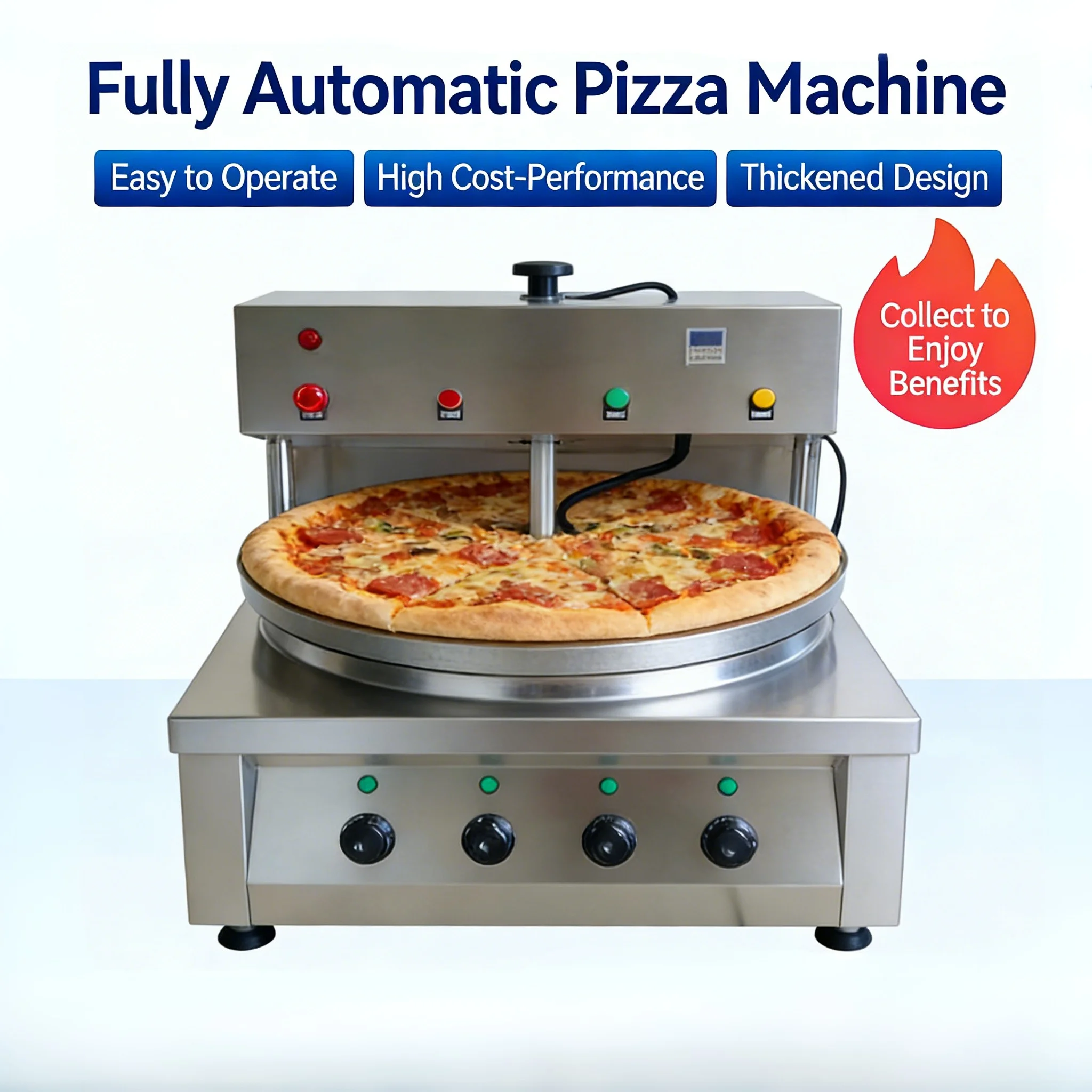 Handheld Cone Pizza Forming Machine Commercial Automatic Rotating Oven Pizza
