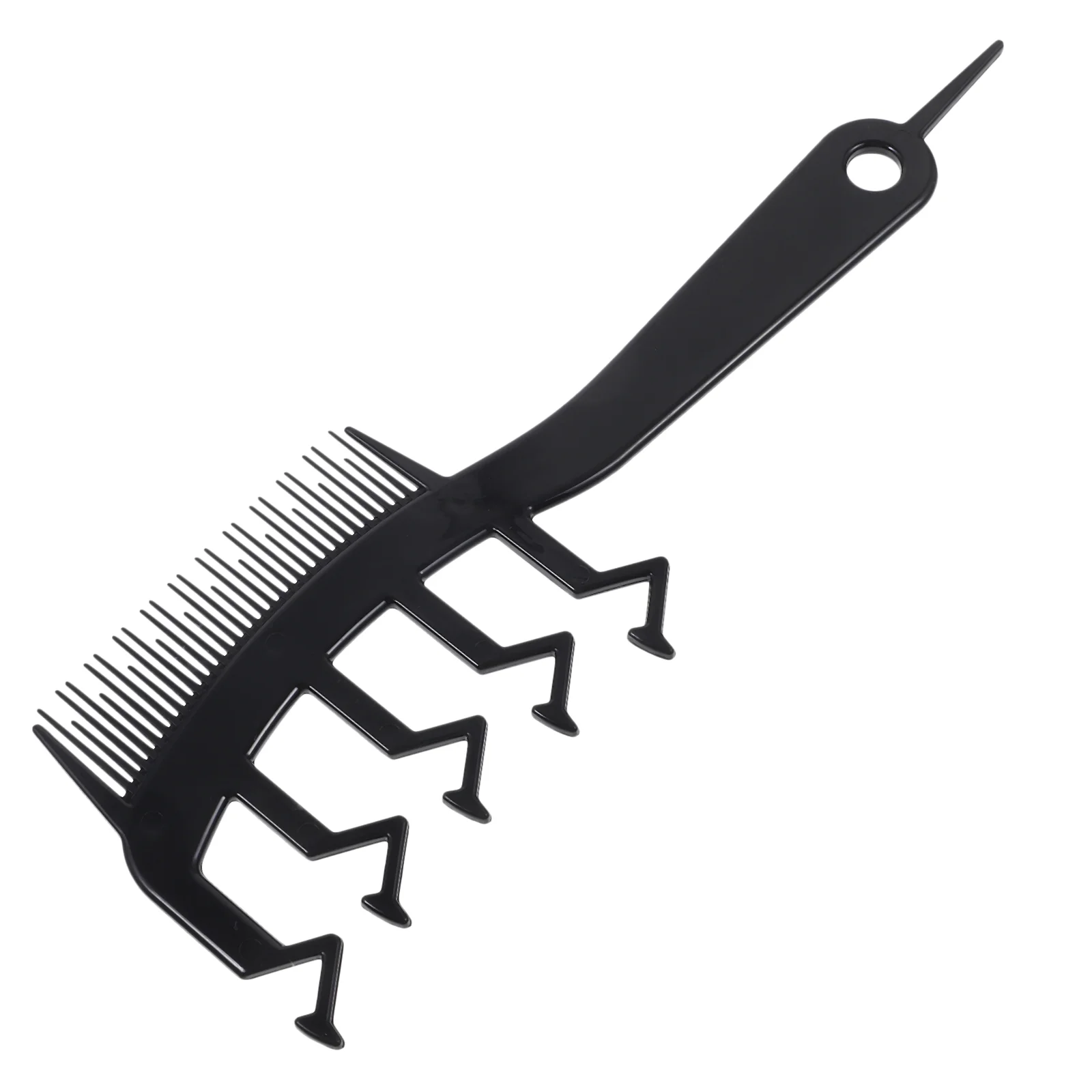 

Hair Seam Styling Fluffy Comb Household Wide-tooth Bangs Shaping Massage () Black Part