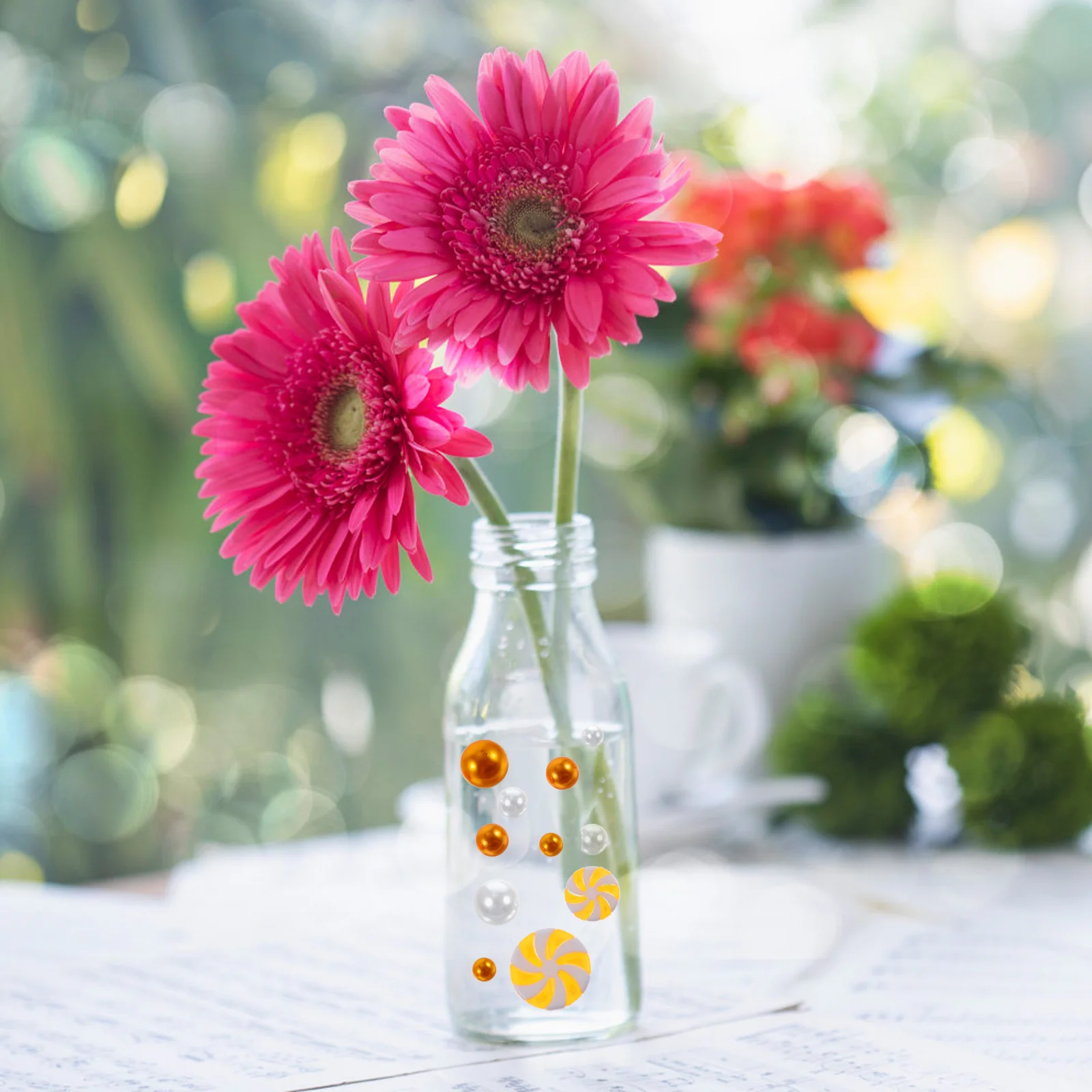 

1Set Christmas Floating Beads Vase Filler Acrylic Candy Charms Xmas Vase Decoration for Party Centerpieces