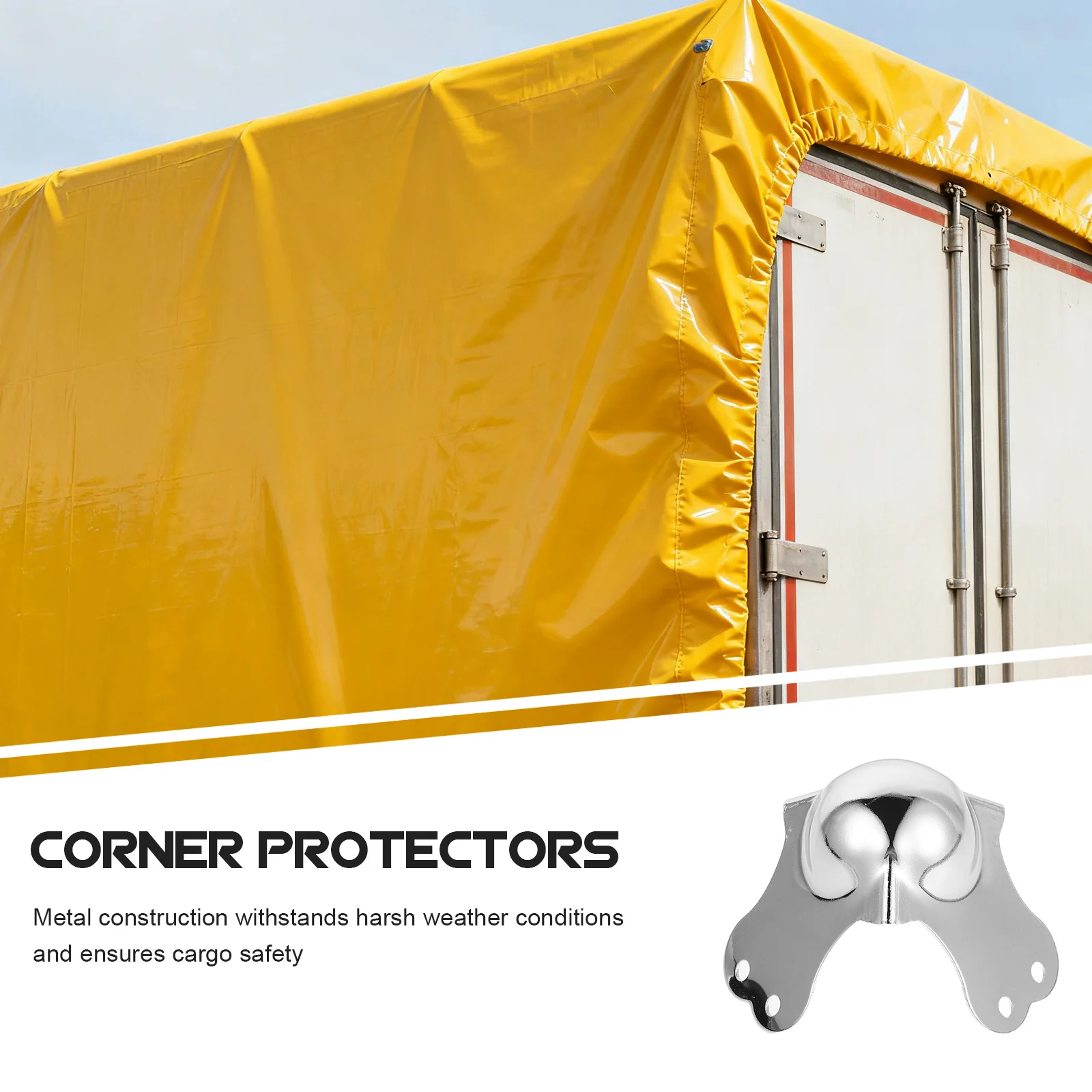 4 stuks metalen hoekbeschermers voor flatbed truck tarp randbeschermer zware lading bescherming randbeschermers flatbed