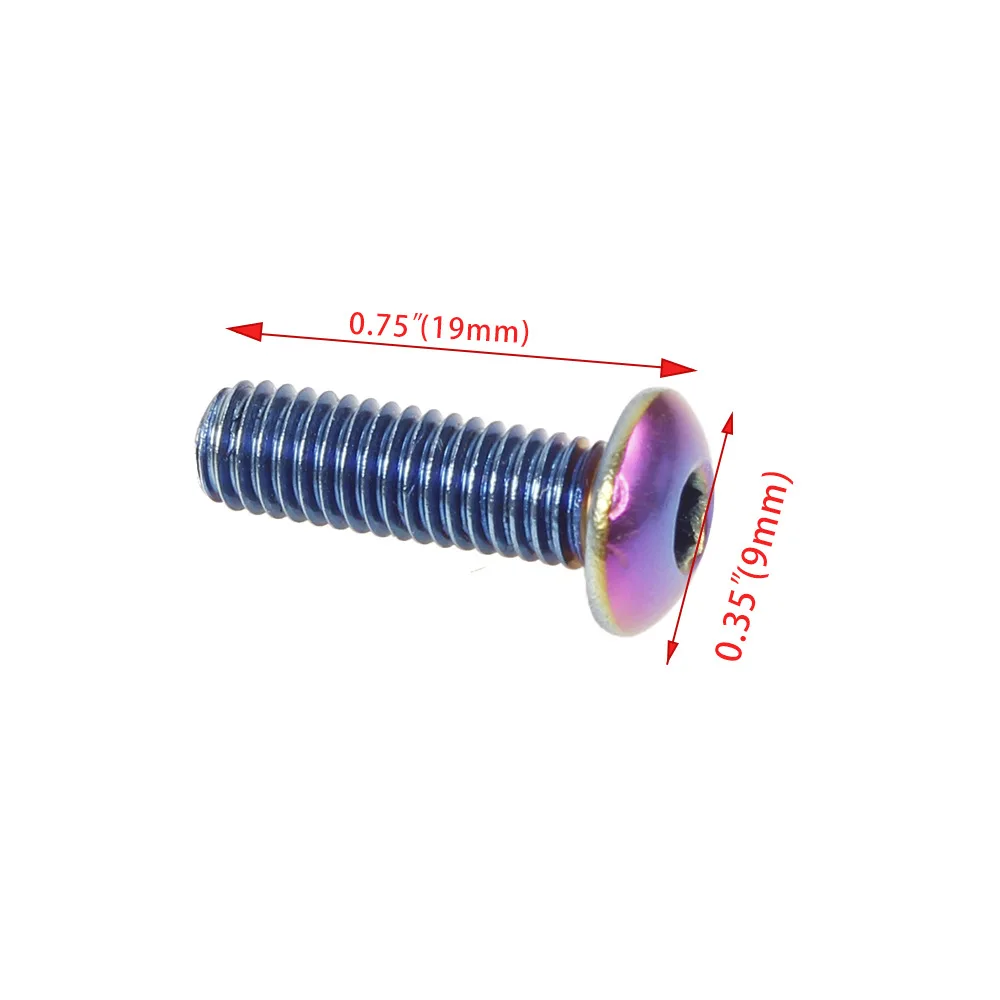 Steering Wheel Aluminum Alloy Bolts 6PCS Fits Most Steering Wheels Burnt Titanium Bolts Kits Racing Steering Wheel Modification