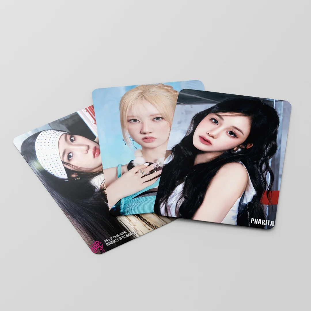 55 stks/set Kpop BABYMONSTER DRIP LOMO Kaart CLIK CLAK Postkaart dubbelzijdig Selfie-kaart RUKA AHYEON RAMI RORA Fans Collection kaart