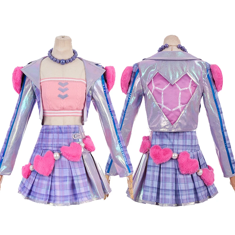 ROLECOS-Disfraz de casitlyn para mujer, traje de Cosplay de LOL, Heartthrob y Heartthrob, LOL, Día de San Valentín, Piel Nueva, conjunto completo de Halloween