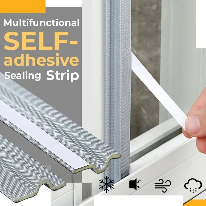 Self-Adhesive Window Sealing Strip Weather Soundproofing Sound Insulation Anti Air Leak Door Bottom Crack Gap Sticking Tape