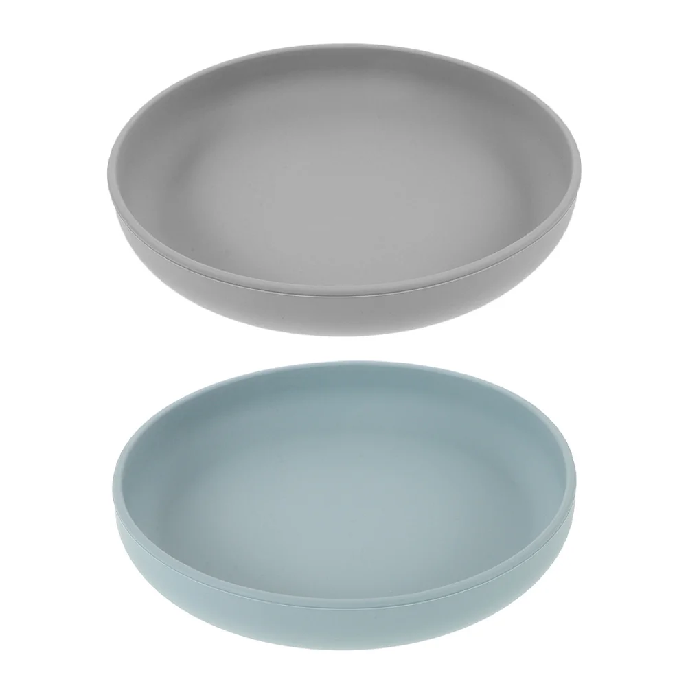 

2 шт. силиконовая присоска для пожилых людей с ограниченными возможностями небьющаяся нескользящая посуда многоразовая обеденная тарелка для пожилых людей для домашнего использования