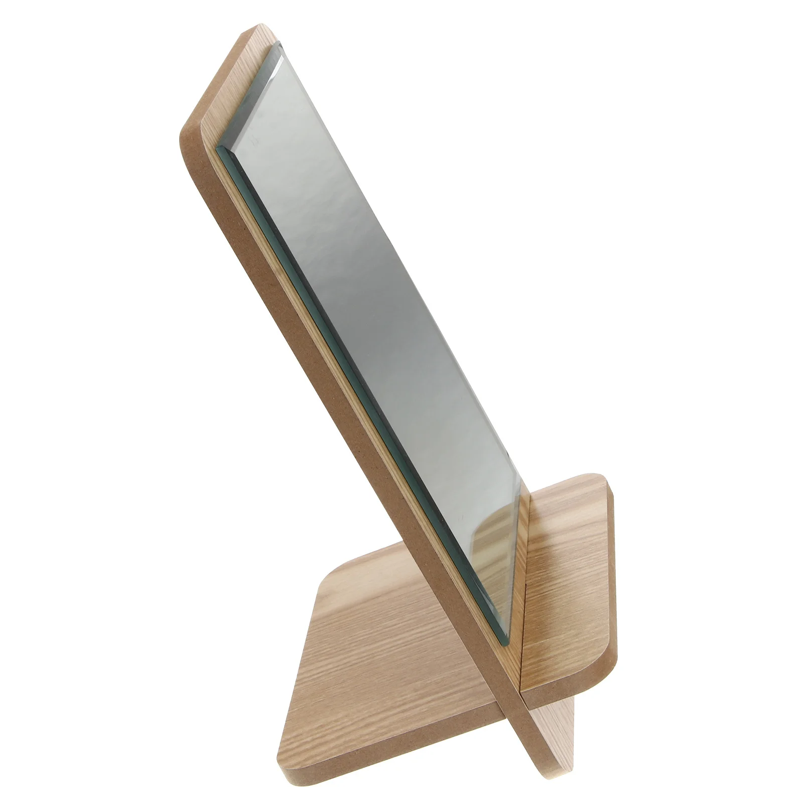 1 szt. Zmontowane drewniane lustro do makijażu na biurko, o wysokiej rozdzielczości i czystym odbiciu, do użytku w łazience, sypialni, na stół lub toaletkę.