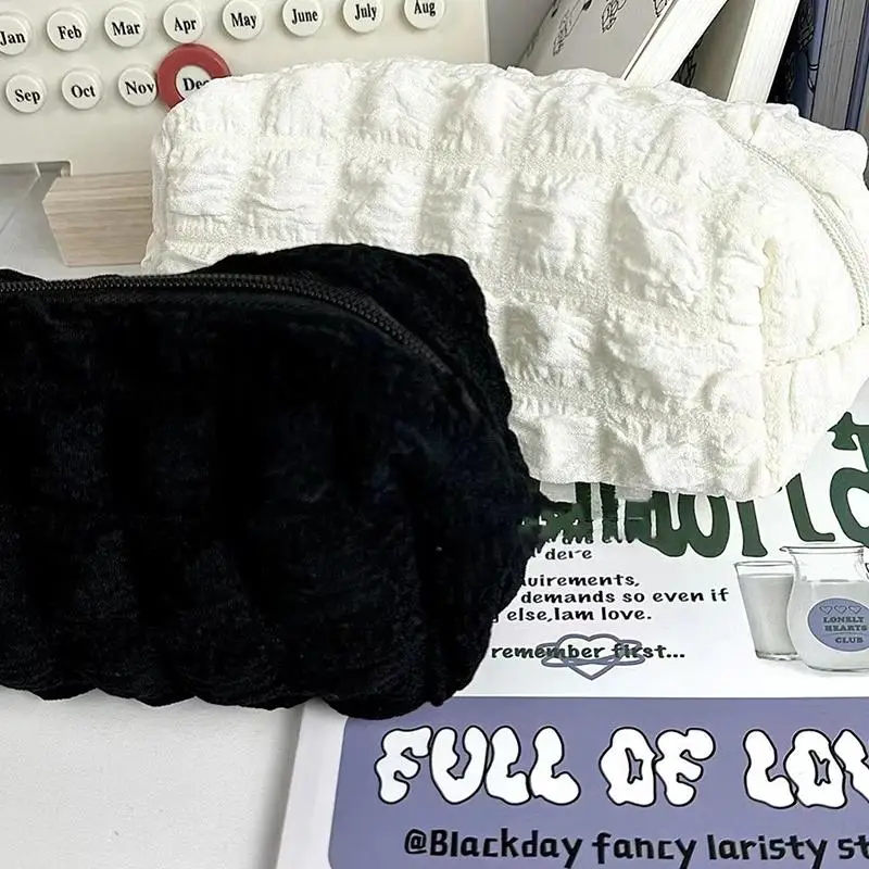 Niedliches Federmäppchen in Form eines Crêpe-Puffs, Schultasche für Schreibwaren, Federmäppchen mit Reißverschluss für Mädchen und Kinder, Kawaii-Stifthalter und Organizer. – Detail 7