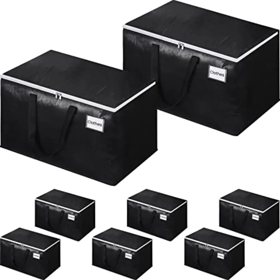 Extra Large Moving Boxes-Moving Bags with Zipper, Carrying Handles and Tag Pocket-Moving Supplies for Space Saving-Totes for St