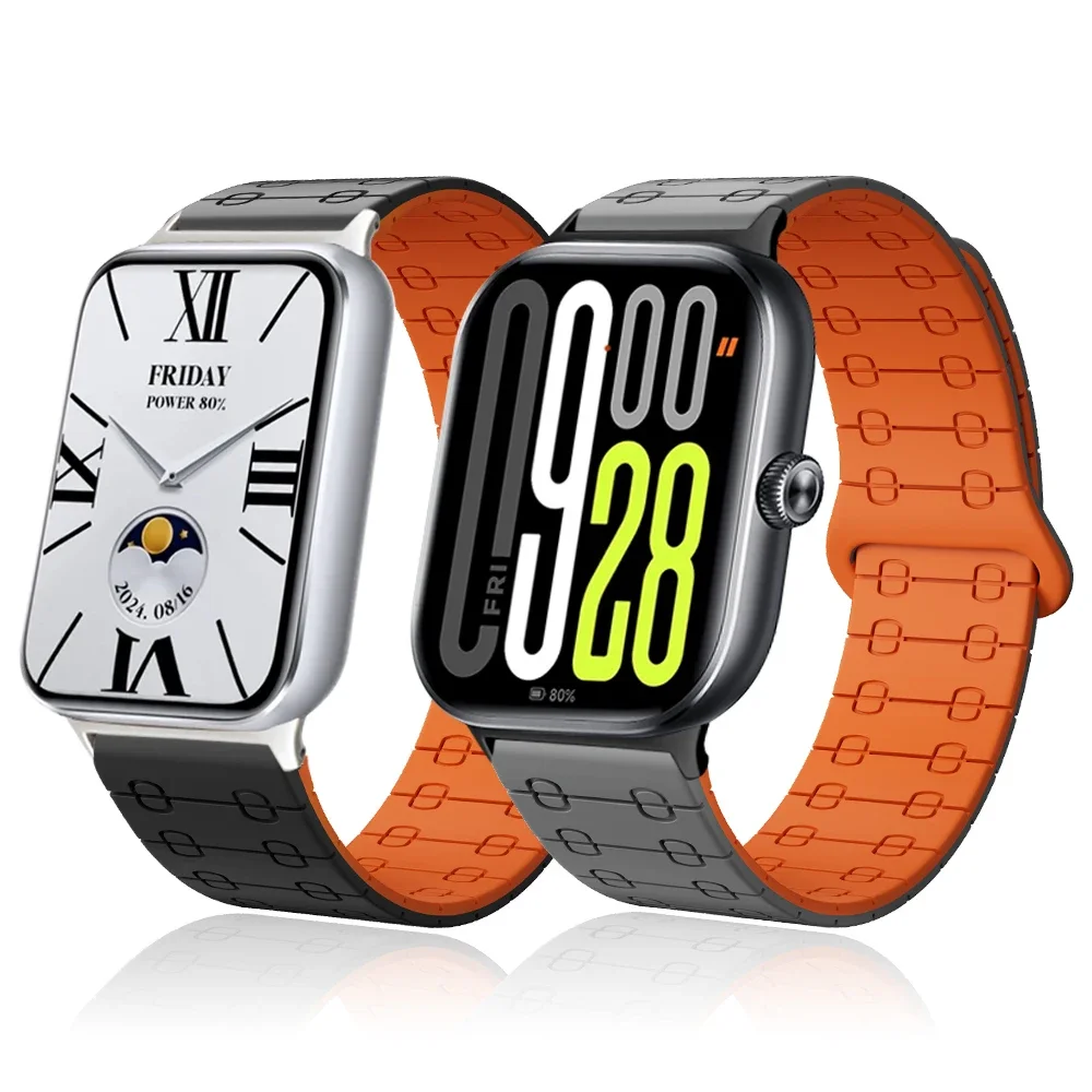 

Магнитный силиконовый ремешок для Redmi Watch 5 4, спортивная петля, ремешок для часов Correa для Xiaomi Mi Band 9 8 Pro, мужской и женский браслет