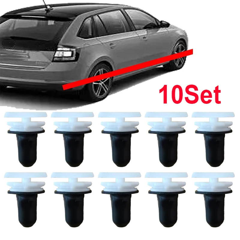 10Set Side Moulding Strip Wheel Arch Trim Clips For VW Jetta Passat CC Beetle Scirocco Tiguan Touareg