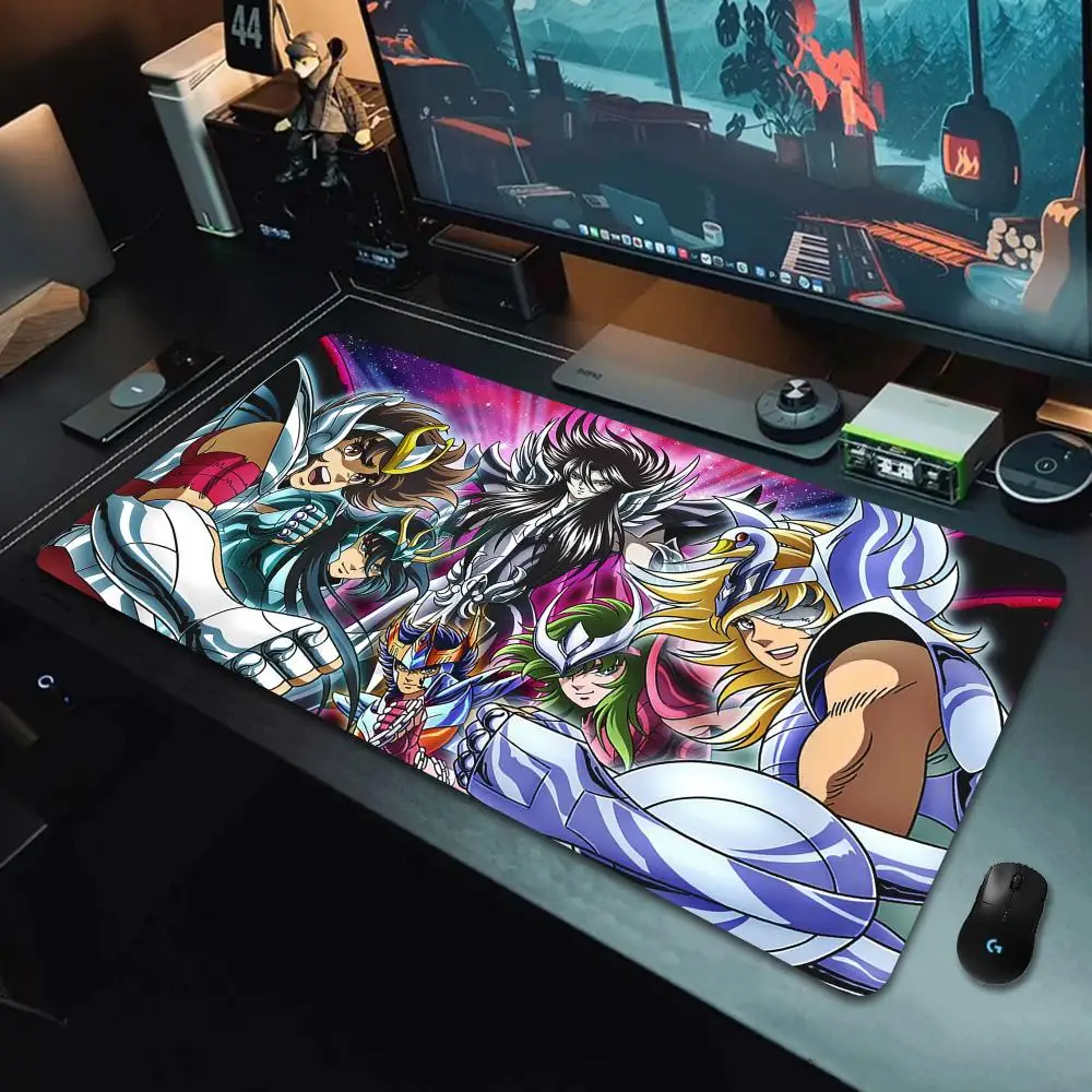 

XXL Large Size Desk Mat Mousepad Gamer Gaming Mause Anime Saint Seiya Extended Pad Game Mats Office Accessories Rubber Desk Mats