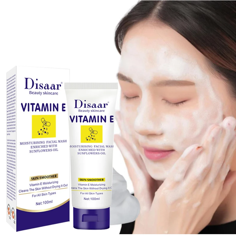 Vitamin E Moisture Clean Amino Acid Mild Remove Blackheads From Pores Acne Skin Tightening Facial Cleanser Facial Care 100ml