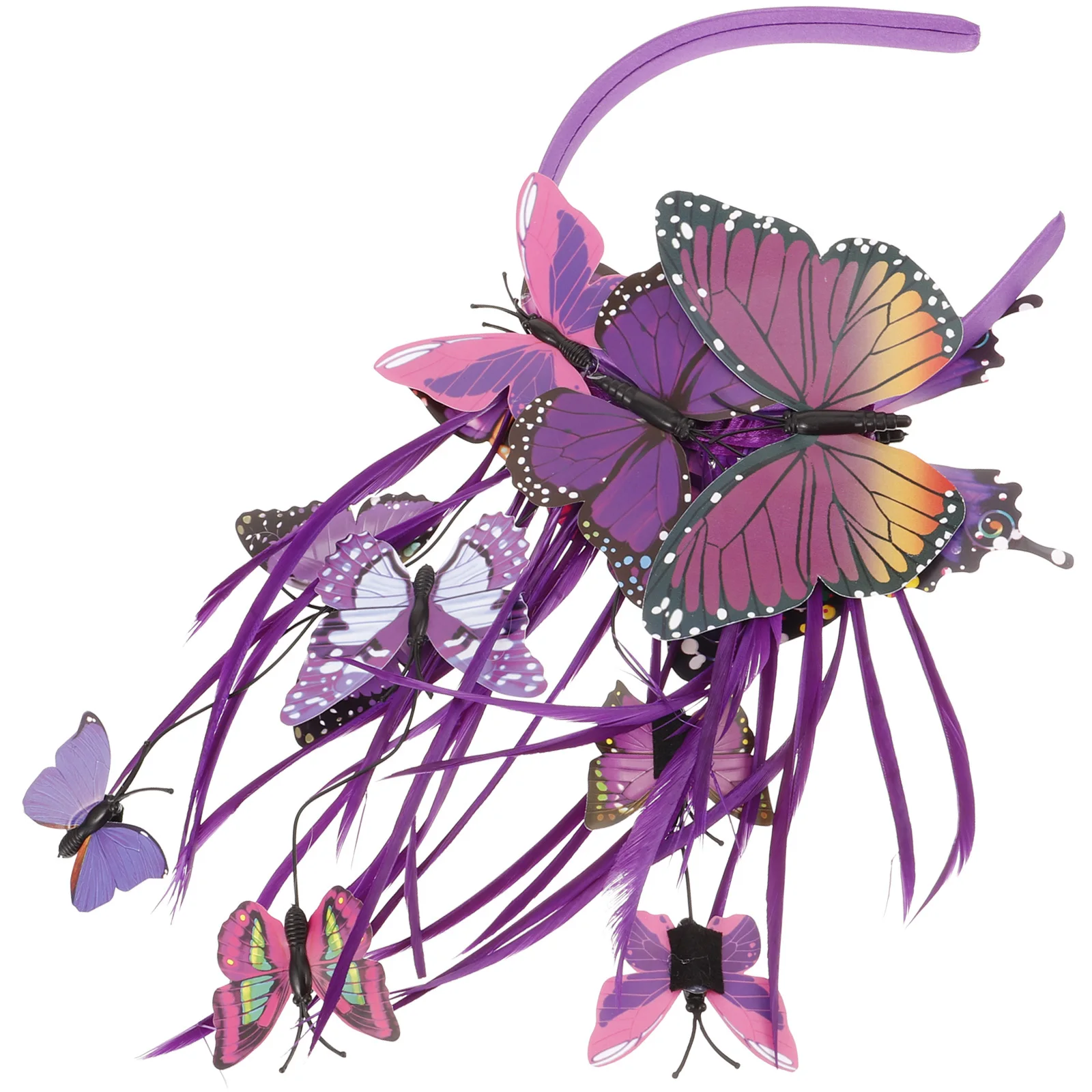 

Butterfly Hair Headband Lightweight Bridal Wedding Party Photo Shoot Decorative Accessory For Women Halloween Cosplay Tea