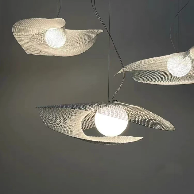 Nordic Style Iron Pendant Light Hanging Chandelier Living Room Decor Dining Table Lighting Fixture Glass Ball Lampshade Design